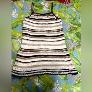 American Eagle Beach Dress sz L Crochet Knit